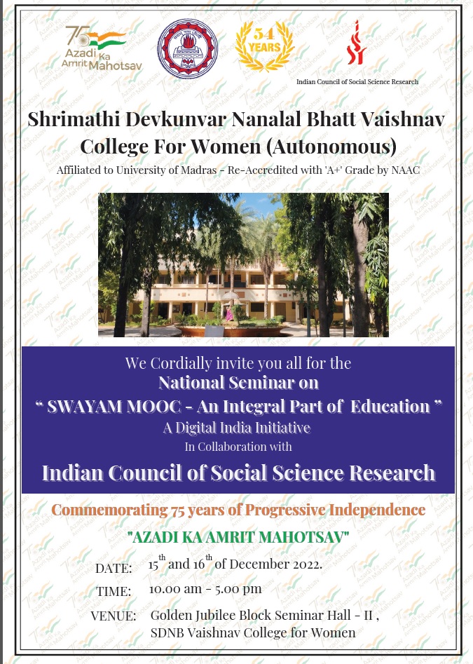 National Seminar on “ SWAYAM MOOC An Integral Part of Education
