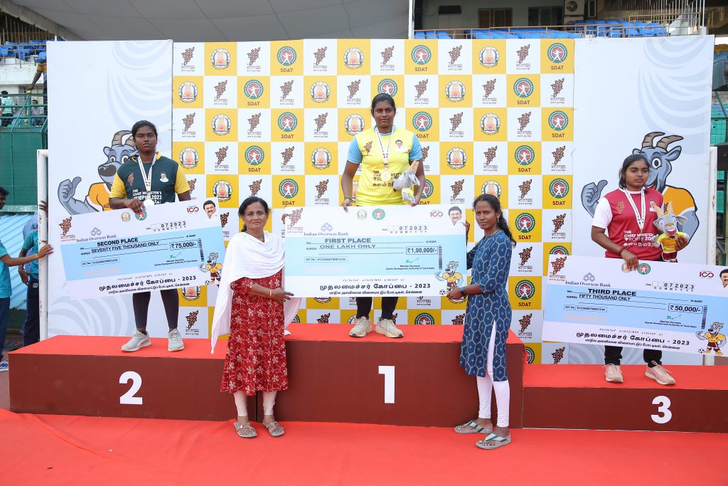 MA Journalism won Gold medal in Discus throw SDNB Vaishnav College