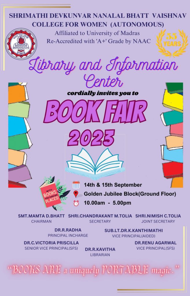Book Fair 2023 SDNB Vaishnav College for Women