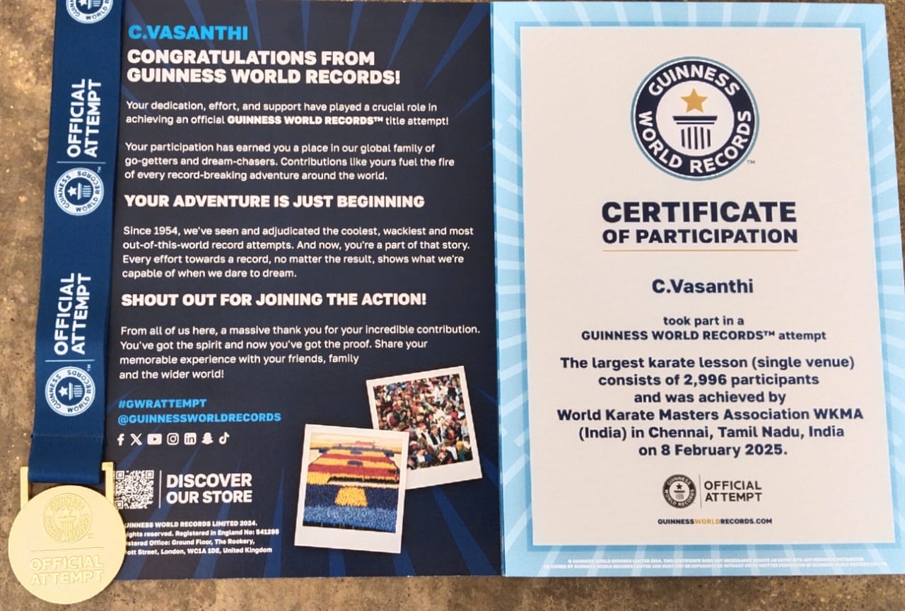 NCl Vasanthi C,Guinness World Record Achievement