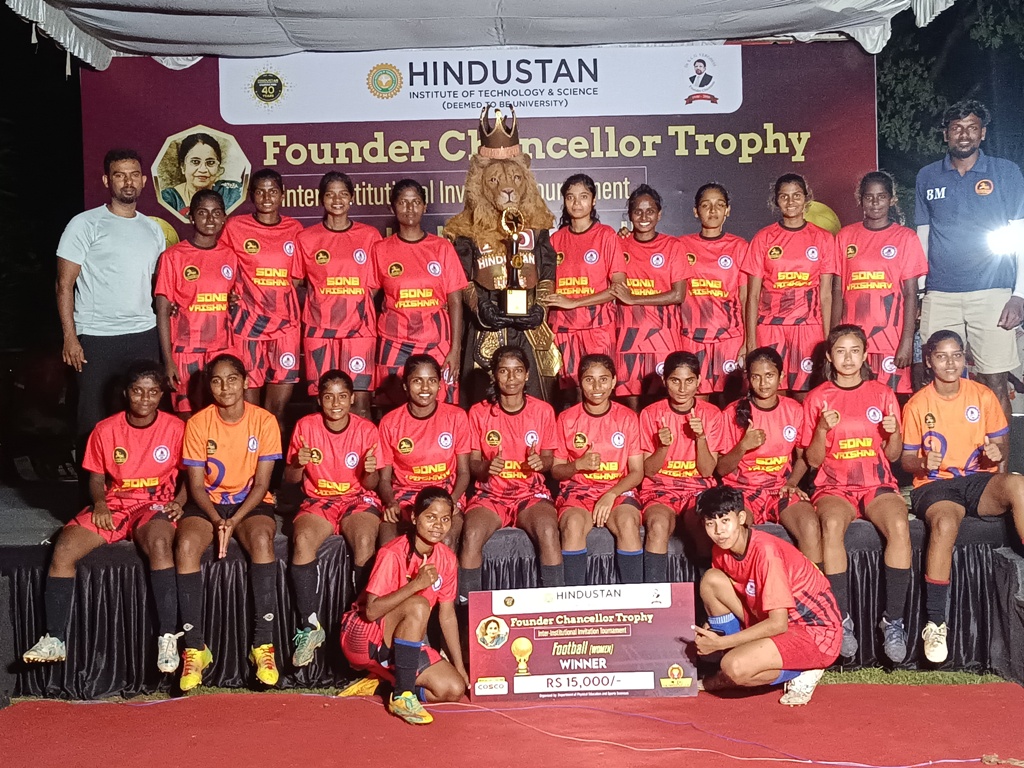 Hindustan University hosted the Women’s Football Tournament from 22nd September to 24th September 2025.